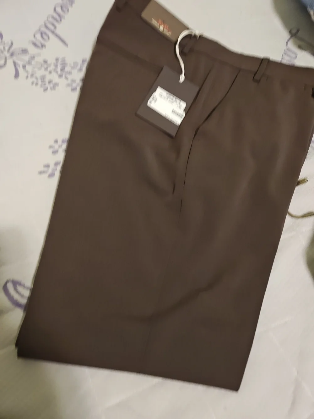 Men's Tailored Dress Pants in Chocolate Brown